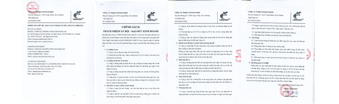 United Foods Declaration